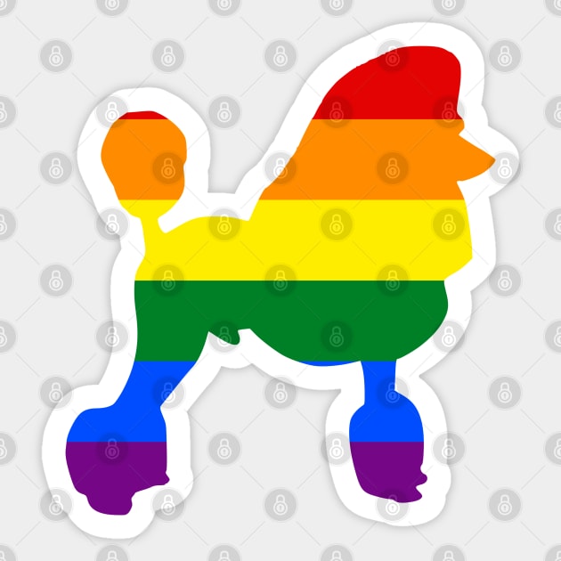 Rainbow Poodle Pride - Pride Month - LGBT Gifts - Pride Flag Poodle Sticker by Yesteeyear
